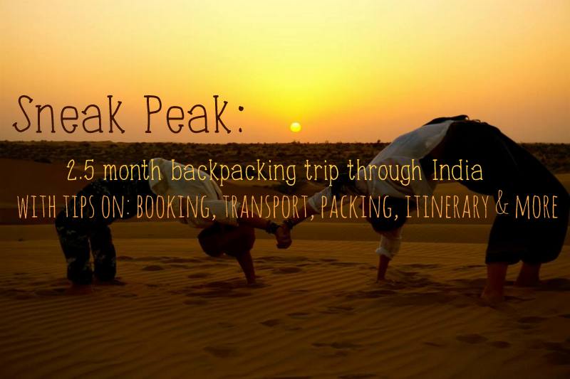 backpacking India 2 months