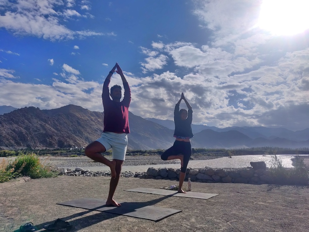 Yoga Indus River Camp Leh