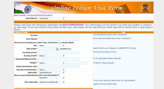 how to apply for indian tourist visa from usa